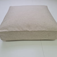 Hemp cushion with removable cover Hemp fiber filling in cotton fabric with linen cover Floor cushion custom made size