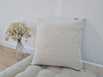 Hemp Linen Throw Pillow with Cover Filled HEMP Fiber filler in Natural Linen zipped Cover Throw Decorative Cushion