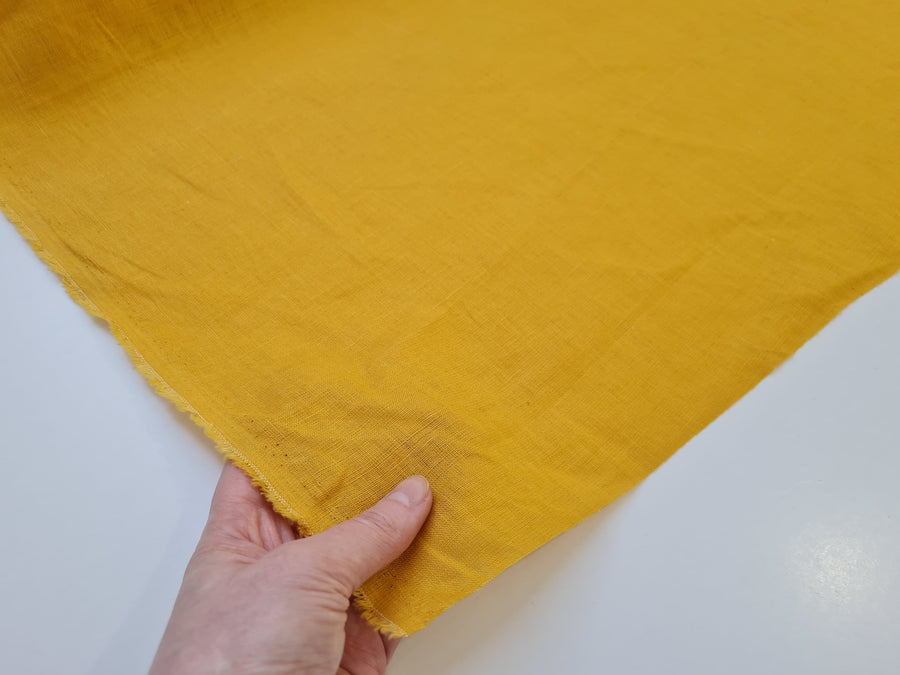 Hemp Linen Play Mat filled HEMP Fiber in Natural Linen fabric Light Yellow Mustard Blanky padded