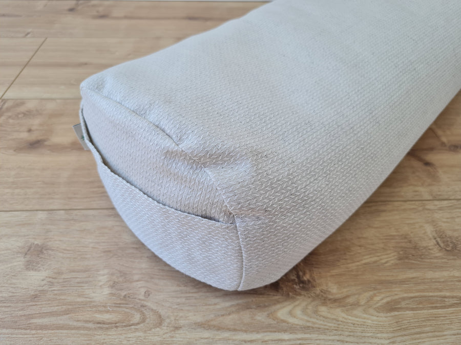 Hemp Bolster filled organic Buckwheat hulls yoga pillow Meditation pillow natural non dyed Linen / Hemp fabric