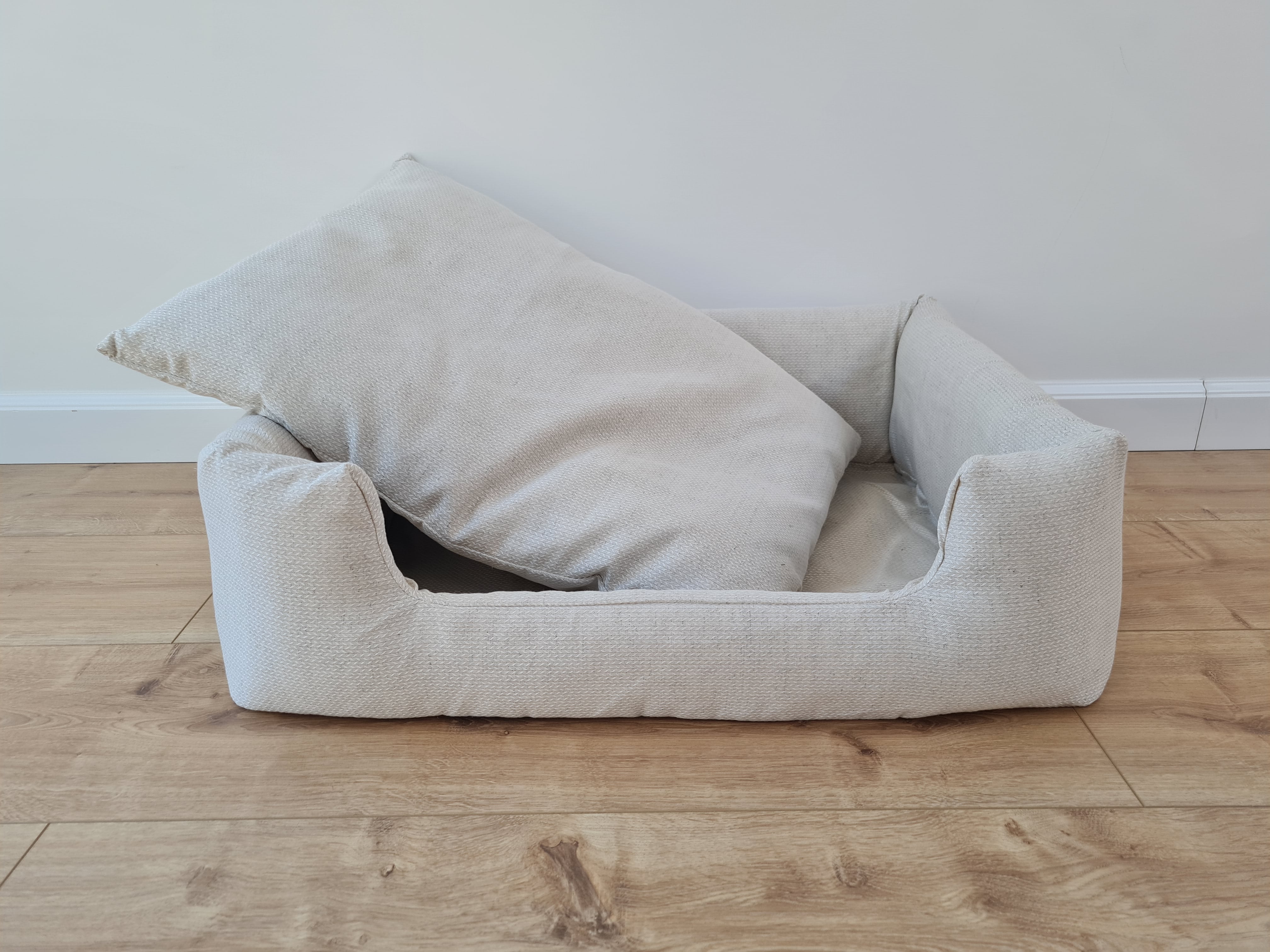 Organic Hemp Pet Bed Removable Washable Natural HEMP Cover Bed Filled Organic Hemp Fiber Filler - Dog Cat Pet Bed Cots Mat Cover