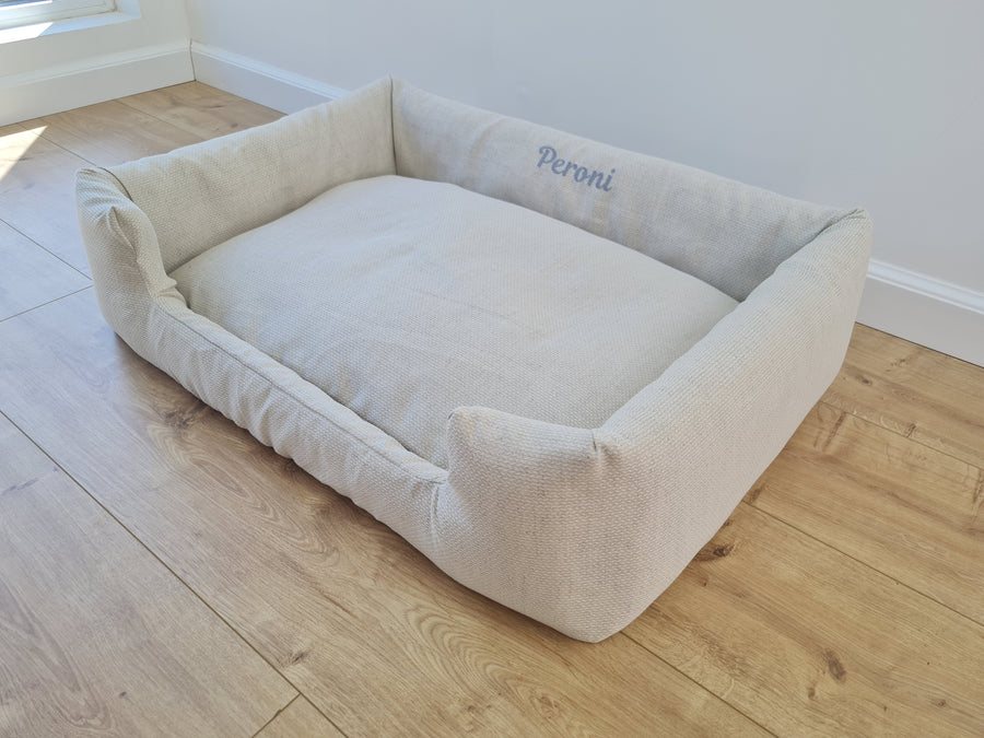 Organic Hemp Pet Bed Removable Washable Natural HEMP Cover Bed Filled Organic Hemp Fiber Filler - Dog Cat Pet Bed Cots Mat Cover