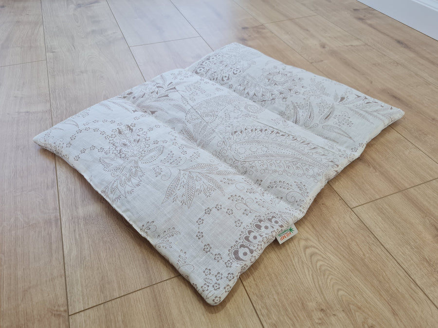 16" x 20" (40 x 50 cm) HEMP DOG blanket filled HEMP Fiber in natural linen fabric dog blanket for bed dog mat