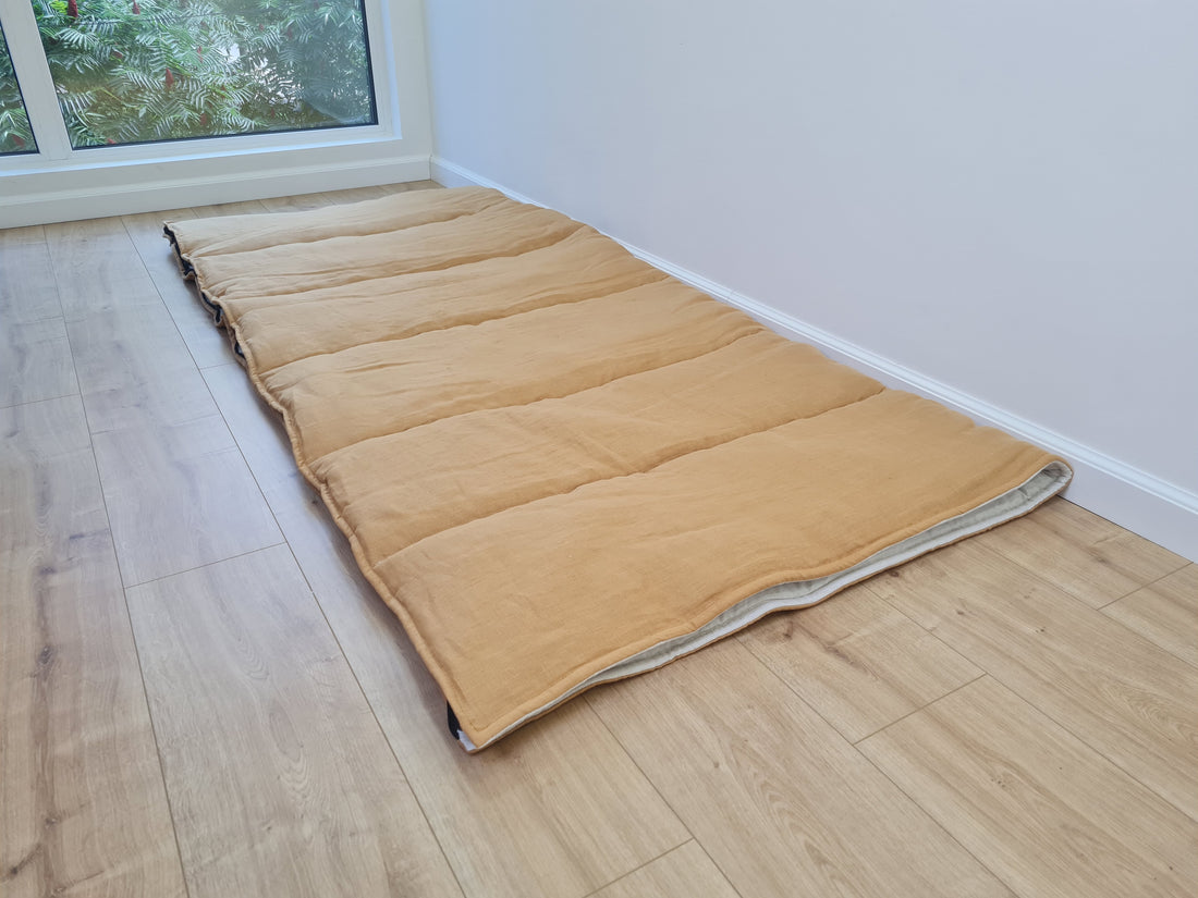 Thick HEMP Sleeping bag HEMP and lilen fabric filled organic Hemp fiber filling - Hemp sleep bag / blanket quilt, hand made