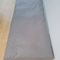 Hemp filled futon 6" thick in natural cotton fabric with Water-repellent cotton cover with zipper