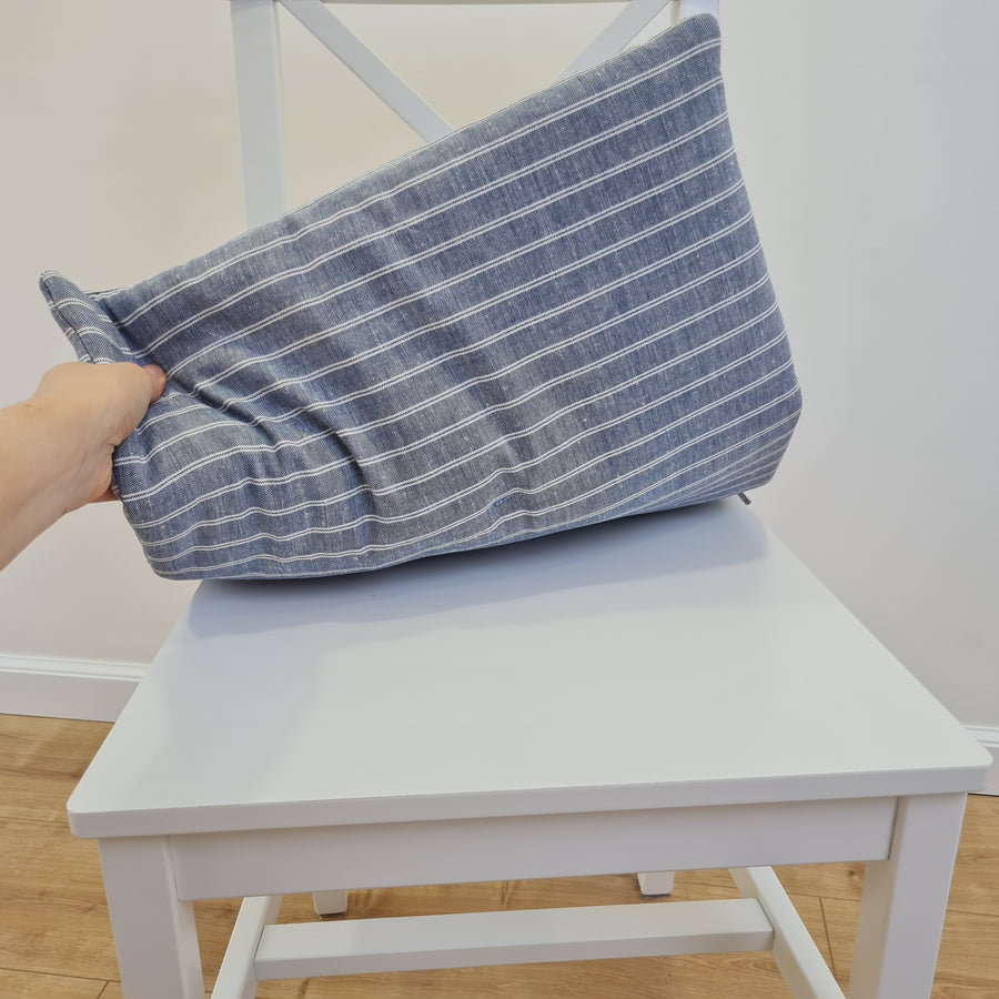 Hemp Linen seat cushion for chair with ties filled organic hemp fiber in natural linen fabric Chair Cushion Pillow seat