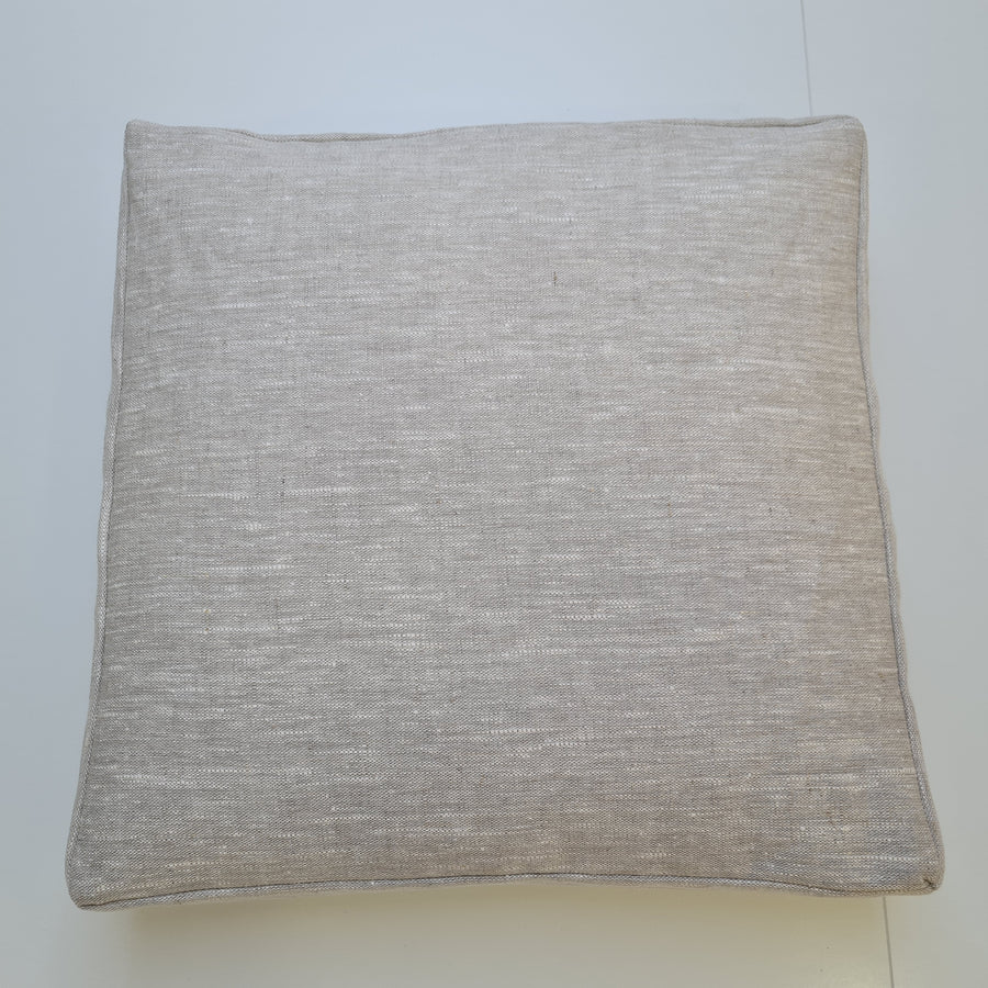 Hemp cushion with removable cover Hemp fiber filling in cotton fabric with linen cover Floor cushion custom made size