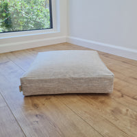 Hemp cushion with removable cover Hemp fiber filling in cotton fabric with linen cover Floor cushion custom made size
