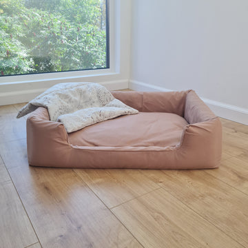 Hemp Pet Bed Removable Washable Natural Mocha cotton Cover Bed Filled Organic Hemp Fiber Filler - Dog Cat Pet Bed Cots Mat Cover