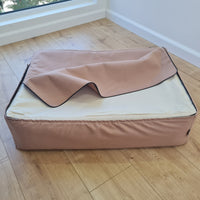 Hemp Pet Bed Removable Washable Natural Mocha cotton Cover Bed Filled Organic Hemp Fiber Filler - Dog Cat Pet Bed Cots Mat Cover