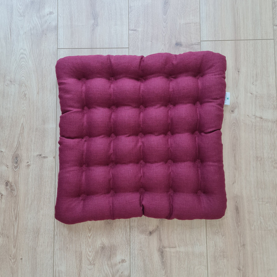 Linen Buckwheat floor cushion Zabuton Organic pillow buckwheat hulls / pillow seat/Meditation Yoga /Natural