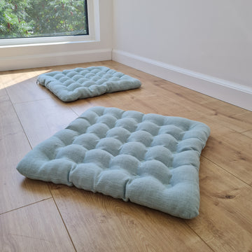 Linen Buckwheat floor cushion Zabuton Organic pillow buckwheat hulls / pillow seat/Meditation Yoga /Natural