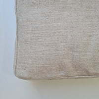 Hemp cushion with removable cover Hemp fiber filling in cotton fabric with linen cover Floor cushion custom made size