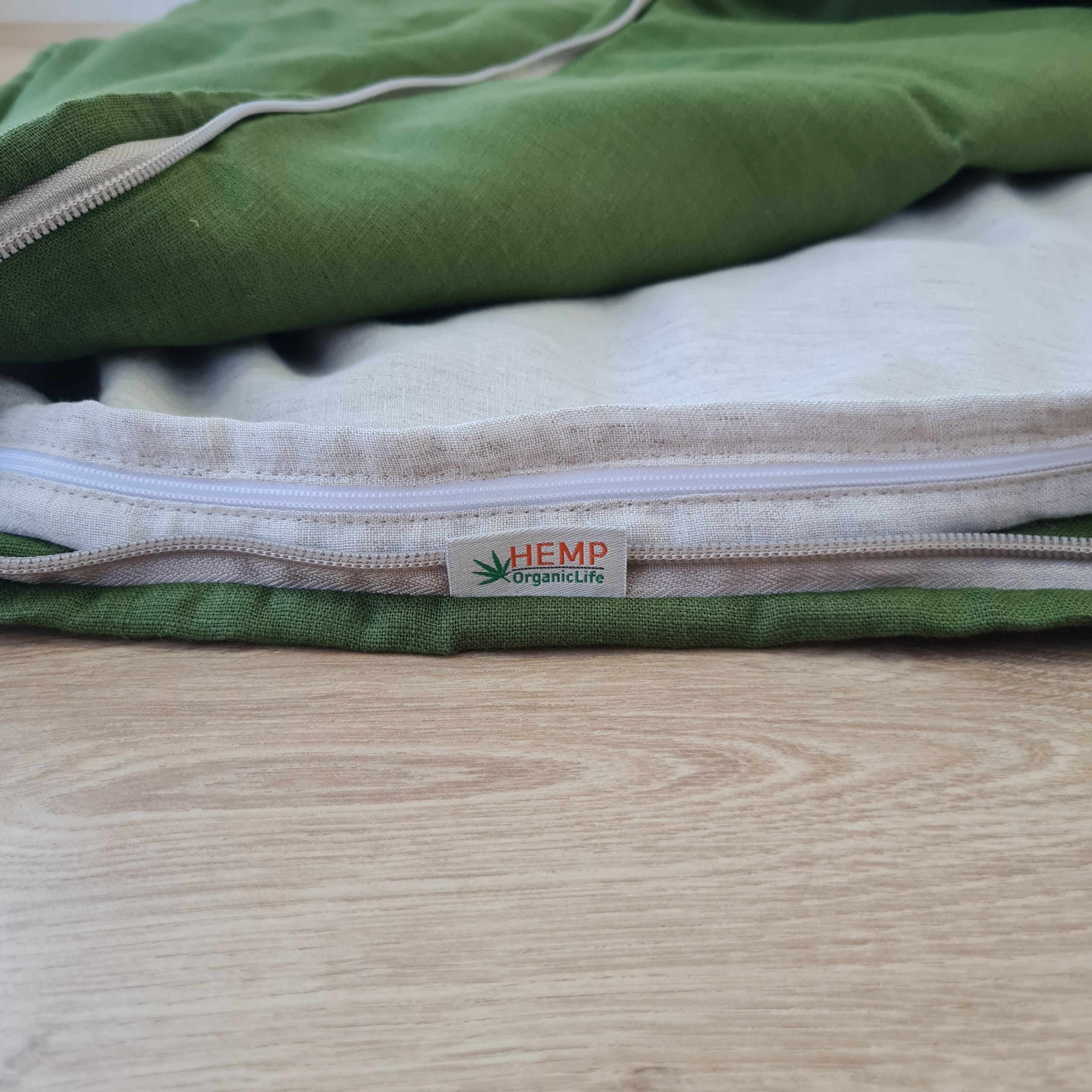 HEMP Sleeping Bag Liner with Zipper for Camping Hiking Hostel Travel organic non-dyed hemp fabric custom made