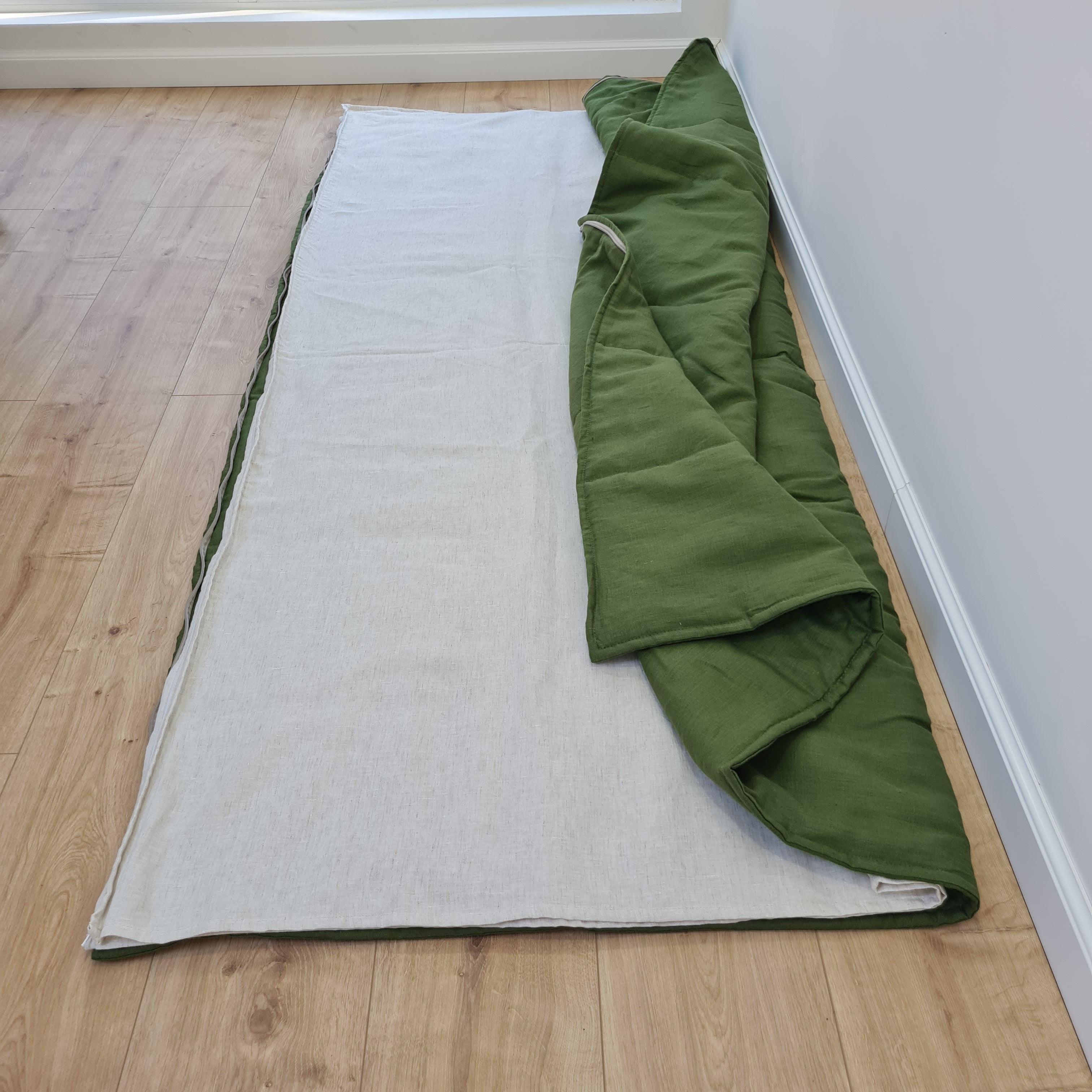 HEMP Sleeping Bag Liner with Zipper for Camping Hiking Hostel Travel organic non-dyed hemp fabric custom made