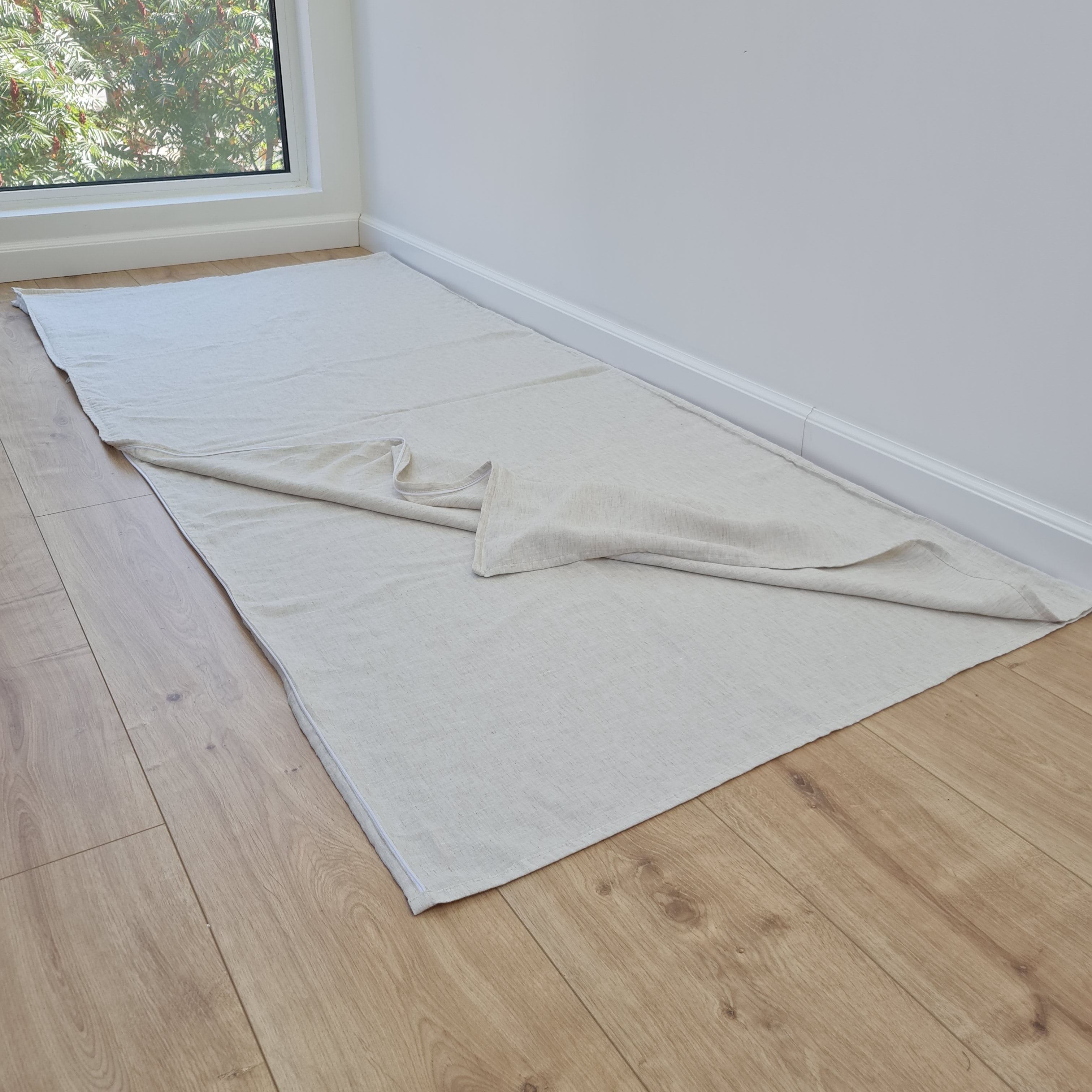 HEMP Sleeping Bag Liner with Zipper for Camping Hiking Hostel Travel organic non-dyed hemp fabric custom made