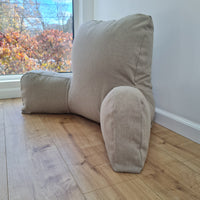 Hemp back cushion filled organic hemp fiber filling with natural linen removable zippered cover
