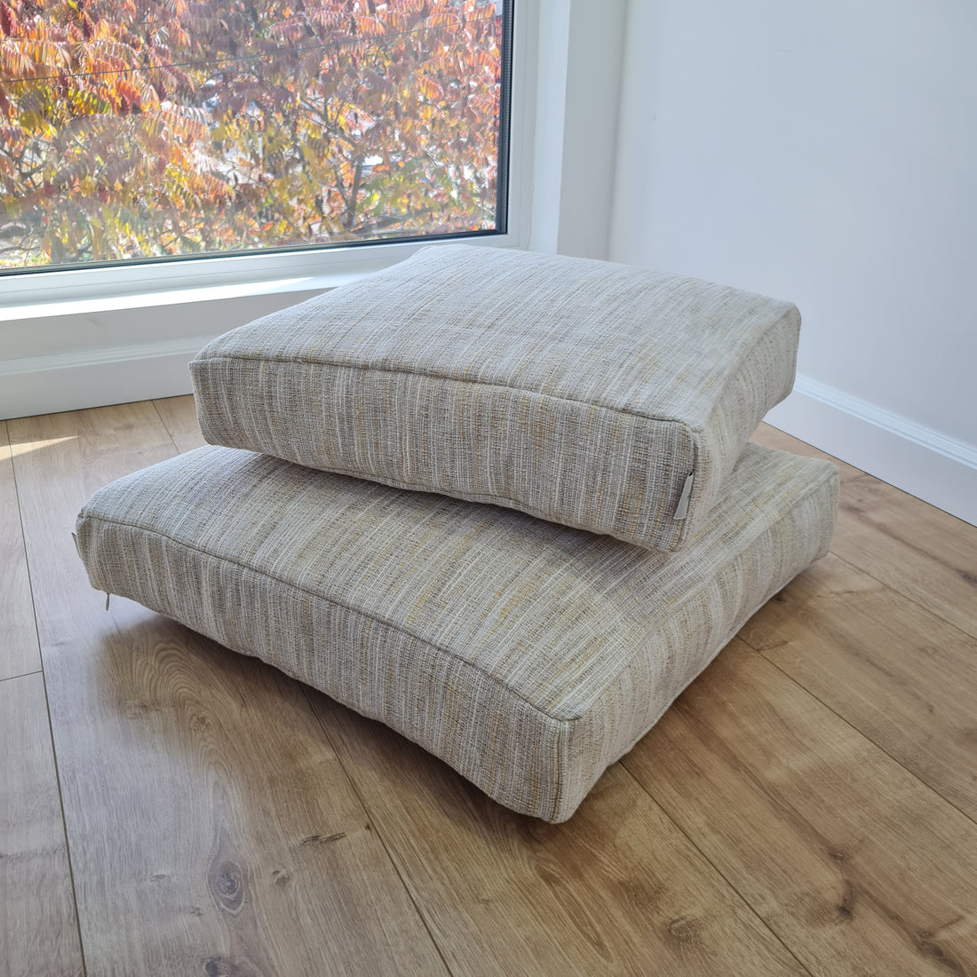 Hemp cushion with removable cover Hemp fiber filling in cotton fabric with linen cover Floor cushion custom made size (Copy)