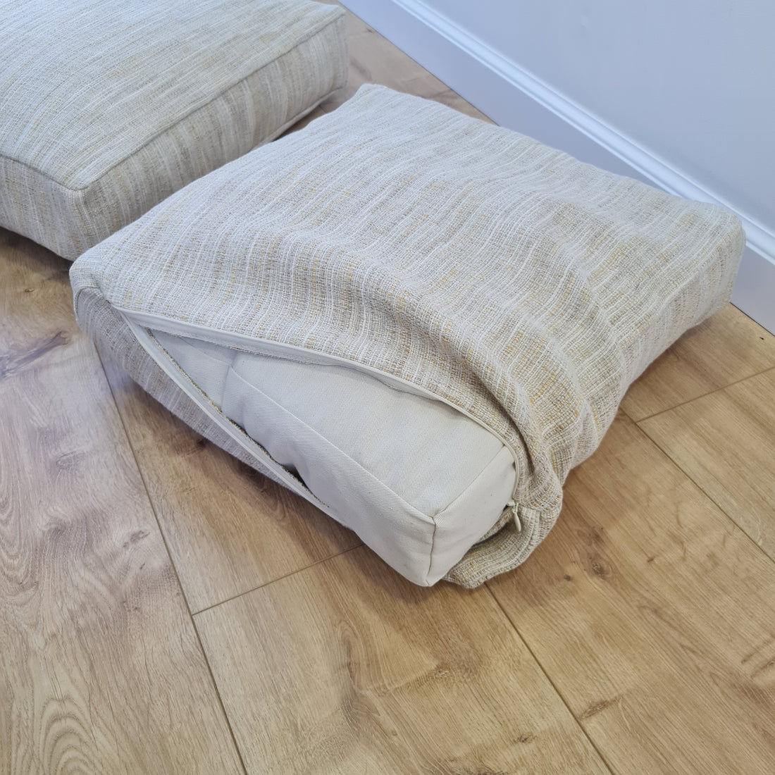Hemp cushion with removable cover Hemp fiber filling in cotton fabric with linen cover Floor cushion custom made size (Copy)
