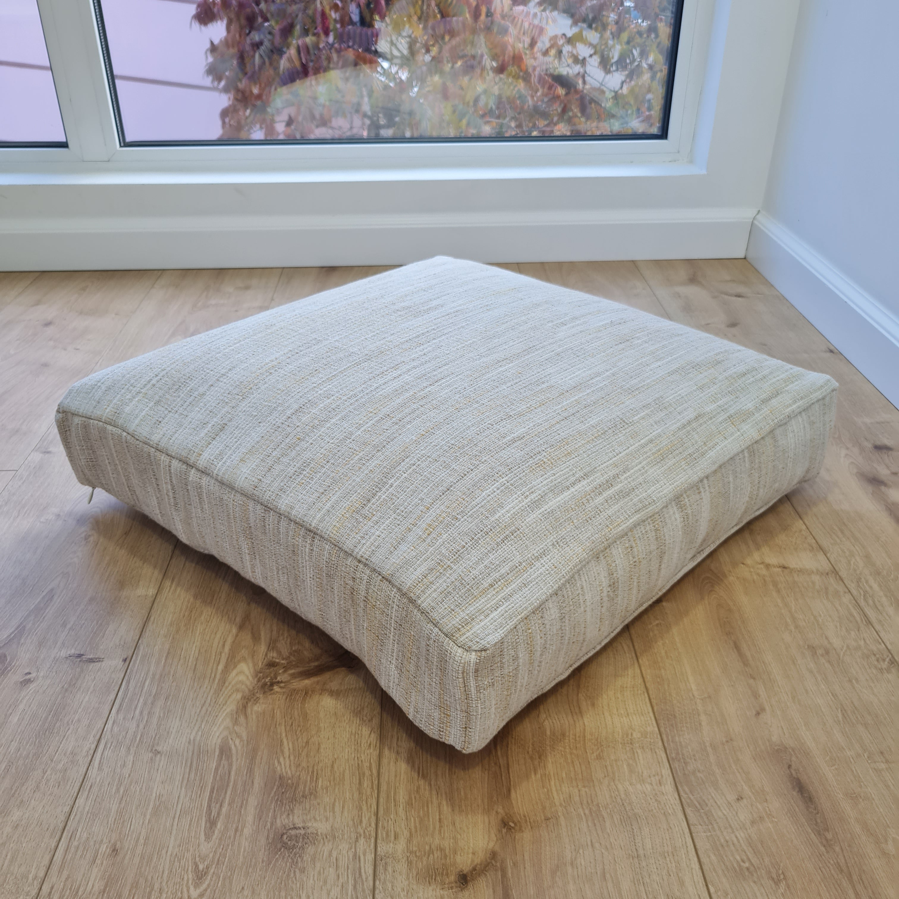 Hemp cushion with removable cover Hemp fiber filling in cotton fabric with linen cover Floor cushion custom made size