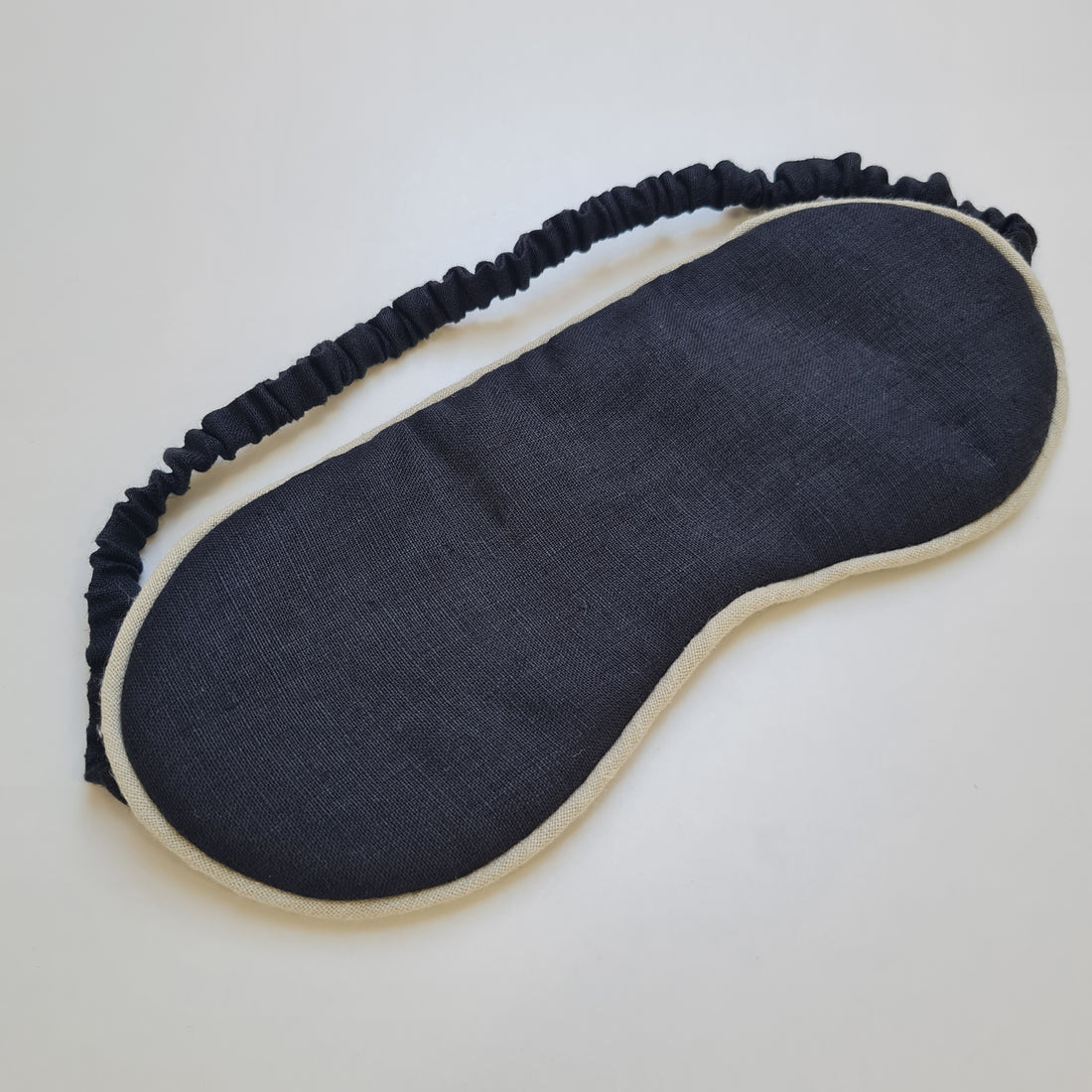 Black Organic Hemp Eye Mask Meditation Eye Mask Sleep Mask Natural Hemp Fiber Filling Hemp Fabric Gift for Her Him