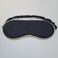 Black Organic Hemp Eye Mask Meditation Eye Mask Sleep Mask Natural Hemp Fiber Filling Hemp Fabric Gift for Her Him