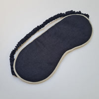Black Organic Hemp Eye Mask Meditation Eye Mask Sleep Mask Natural Hemp Fiber Filling Hemp Fabric Gift for Her Him
