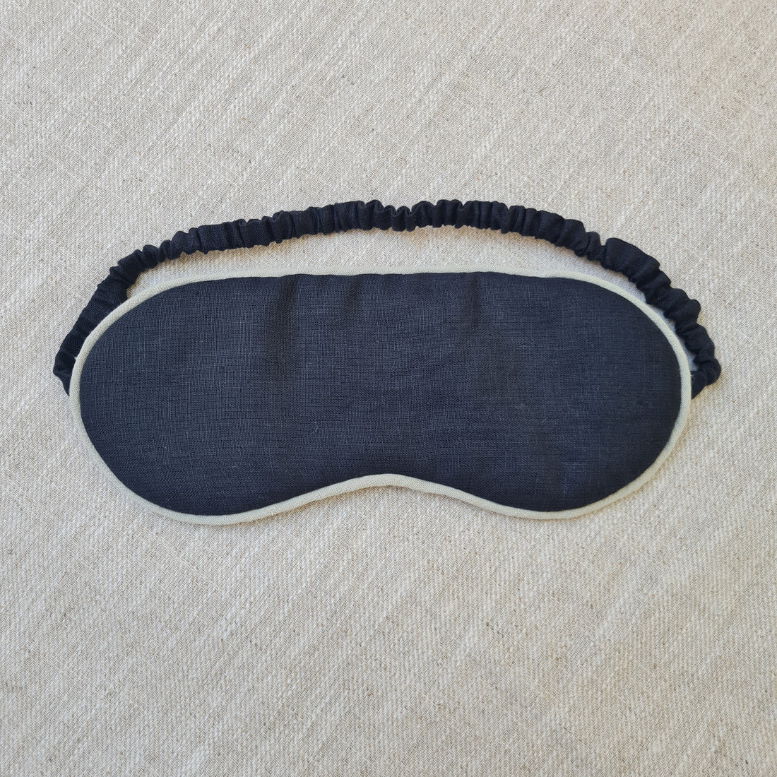 Black Organic Hemp Eye Mask Meditation Eye Mask Sleep Mask Natural Hemp Fiber Filling Hemp Fabric Gift for Her Him