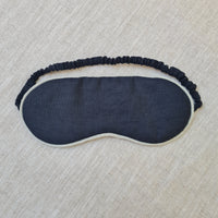 Black Organic Hemp Eye Mask Meditation Eye Mask Sleep Mask Natural Hemp Fiber Filling Hemp Fabric Gift for Her Him