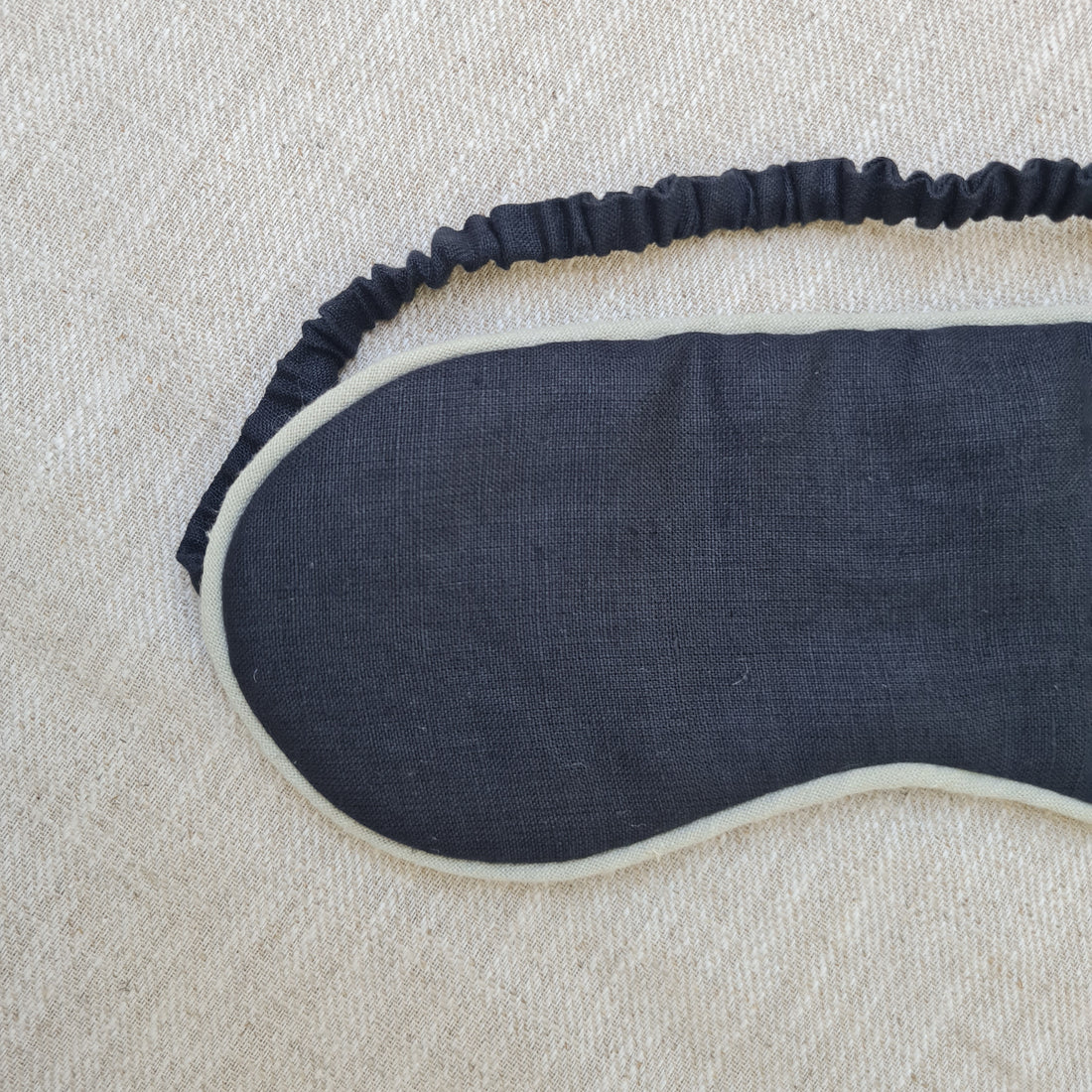 Black Organic Hemp Eye Mask Meditation Eye Mask Sleep Mask Natural Hemp Fiber Filling Hemp Fabric Gift for Her Him