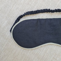 Black Organic Hemp Eye Mask Meditation Eye Mask Sleep Mask Natural Hemp Fiber Filling Hemp Fabric Gift for Her Him