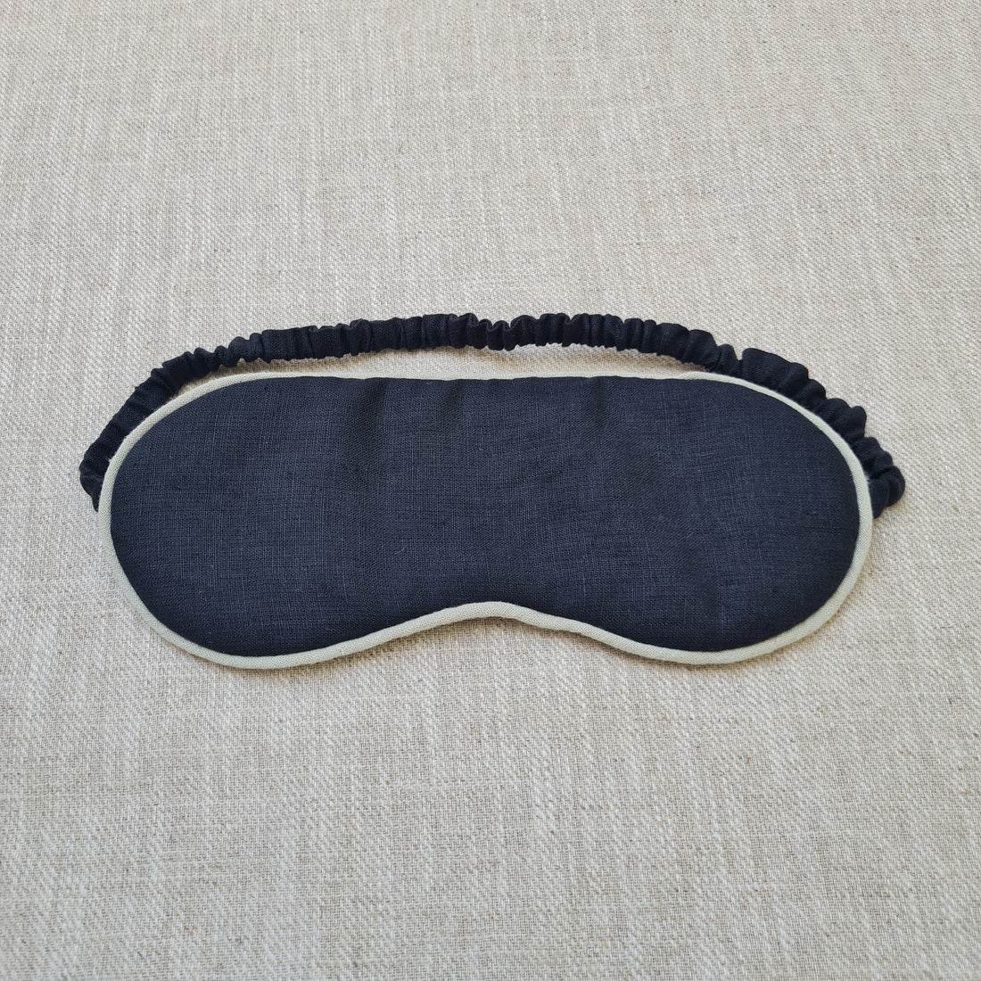 Black Organic Hemp Eye Mask Meditation Eye Mask Sleep Mask Natural Hemp Fiber Filling Hemp Fabric Gift for Her Him