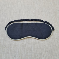 Black Organic Hemp Eye Mask Meditation Eye Mask Sleep Mask Natural Hemp Fiber Filling Hemp Fabric Gift for Her Him