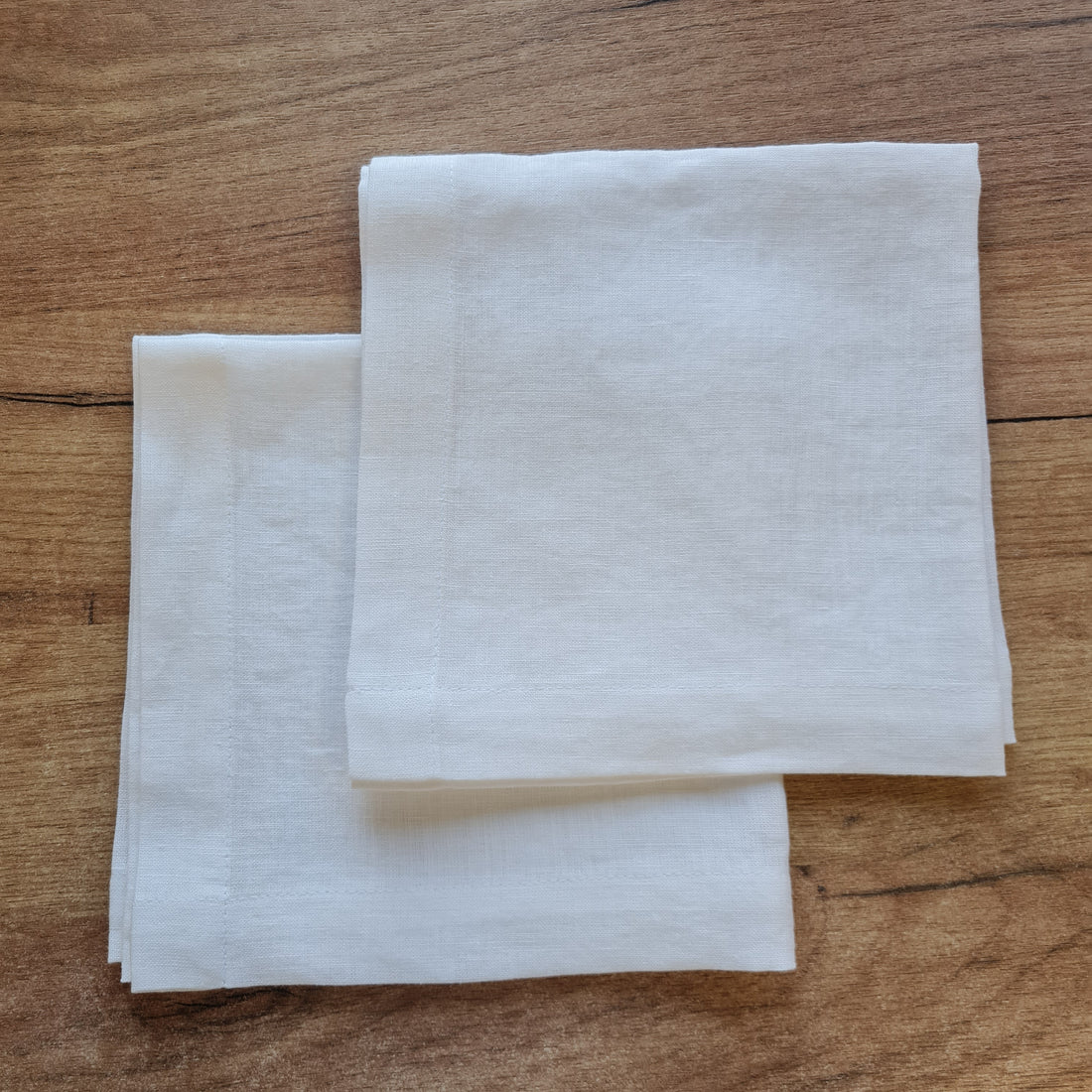16" / 2 pcs White Linen Napkins, Cloth napkins set, Fabric napkins wedding bulk, Table linens