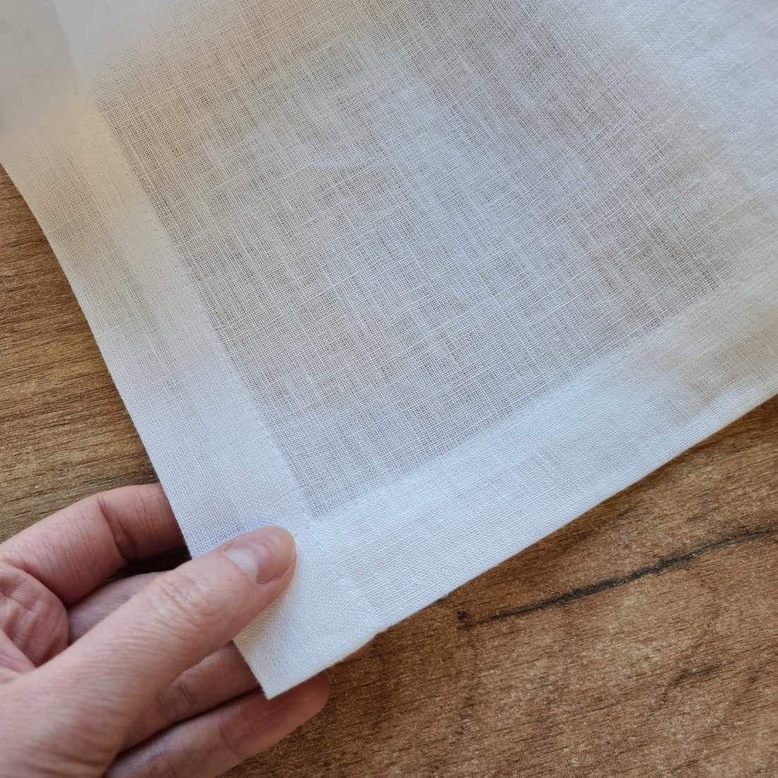 16" / 2 pcs White Linen Napkins, Cloth napkins set, Fabric napkins wedding bulk, Table linens