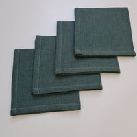 12" / 4 pcs dark green Linen napkins Natural napkins, Cloth napkins set, Fabric napkins wedding bulk, Table linens