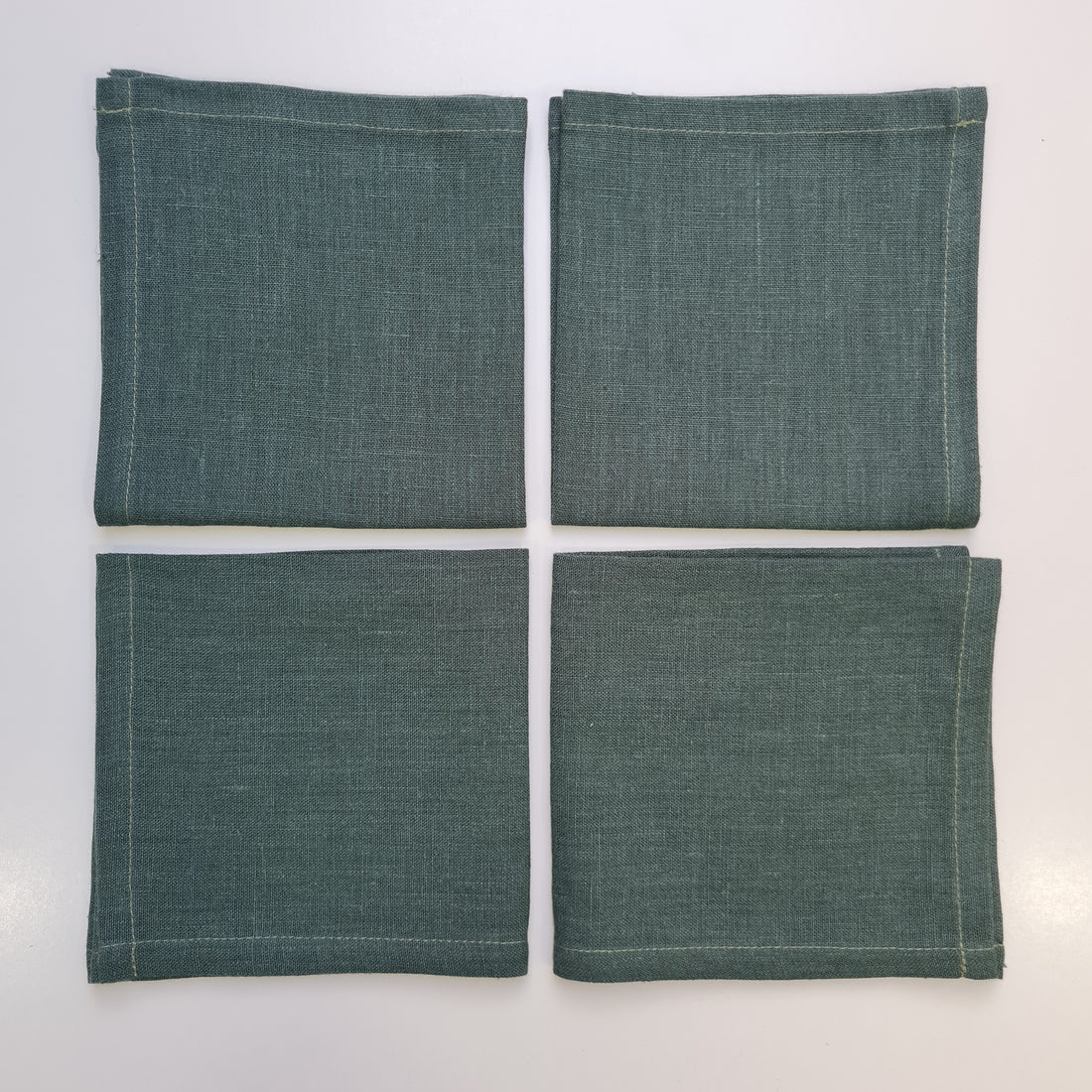 12" / 4 pcs dark green Linen napkins Natural napkins, Cloth napkins set, Fabric napkins wedding bulk, Table linens