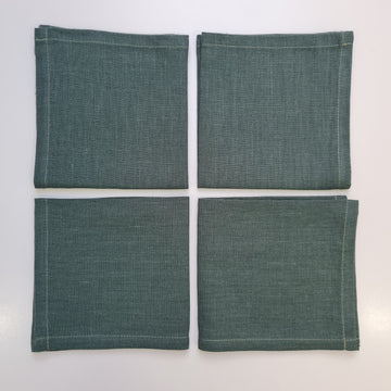 12" / 4 pcs dark green Linen napkins Natural napkins, Cloth napkins set, Fabric napkins wedding bulk, Table linens