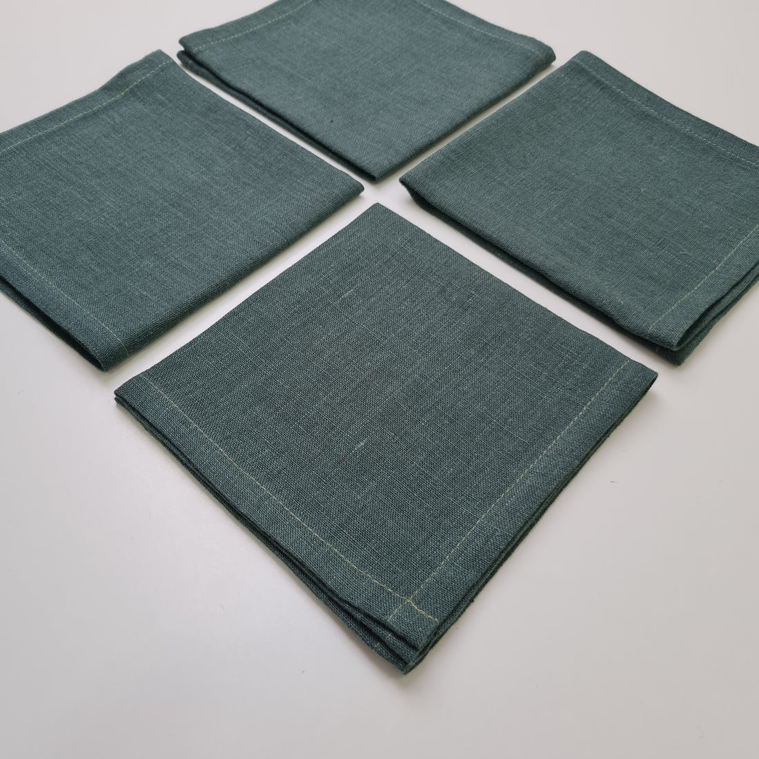 12" / 4 pcs dark green Linen napkins Natural napkins, Cloth napkins set, Fabric napkins wedding bulk, Table linens