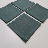 12" / 4 pcs dark green Linen napkins Natural napkins, Cloth napkins set, Fabric napkins wedding bulk, Table linens