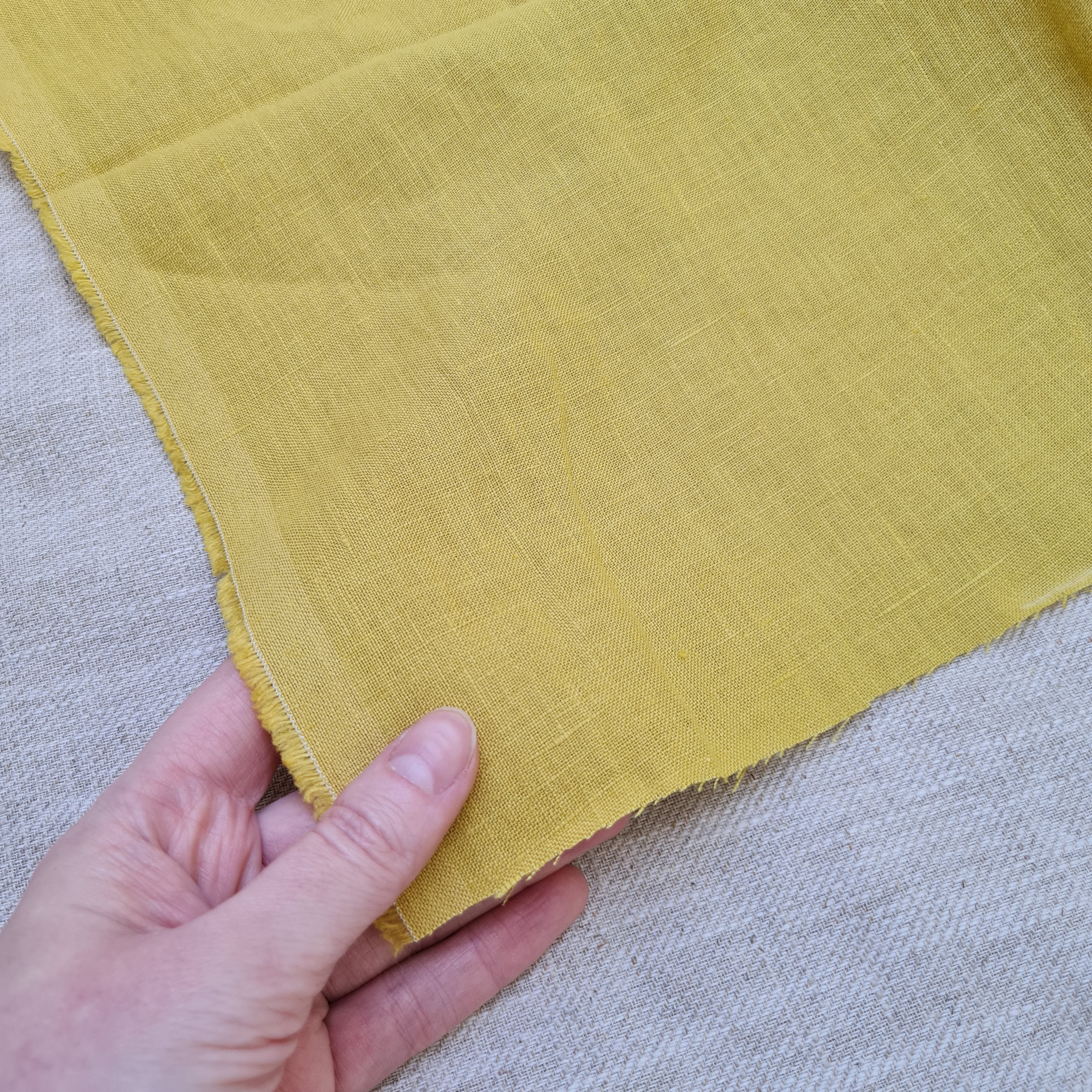 Yellow Linen Pillowcases Linen Washed Fabric