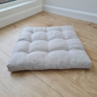 Hemp natural Sauna cushions natural mats seating pads meditation mats with organic Hemp fiber filling in natural non-dyed linen fabric