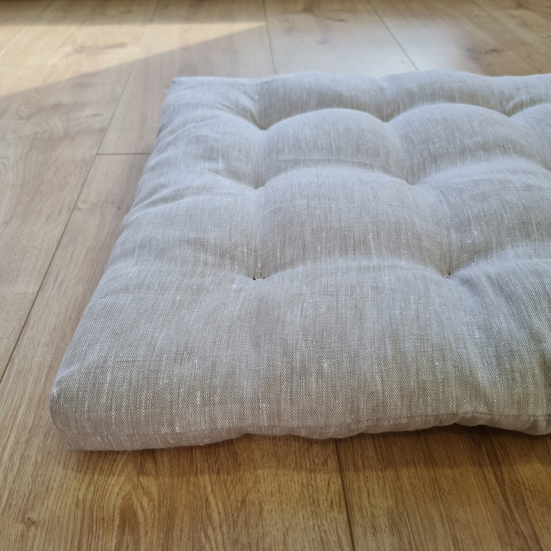 Hemp natural Sauna cushions natural mats seating pads meditation mats with organic Hemp fiber filling in natural non-dyed linen fabric