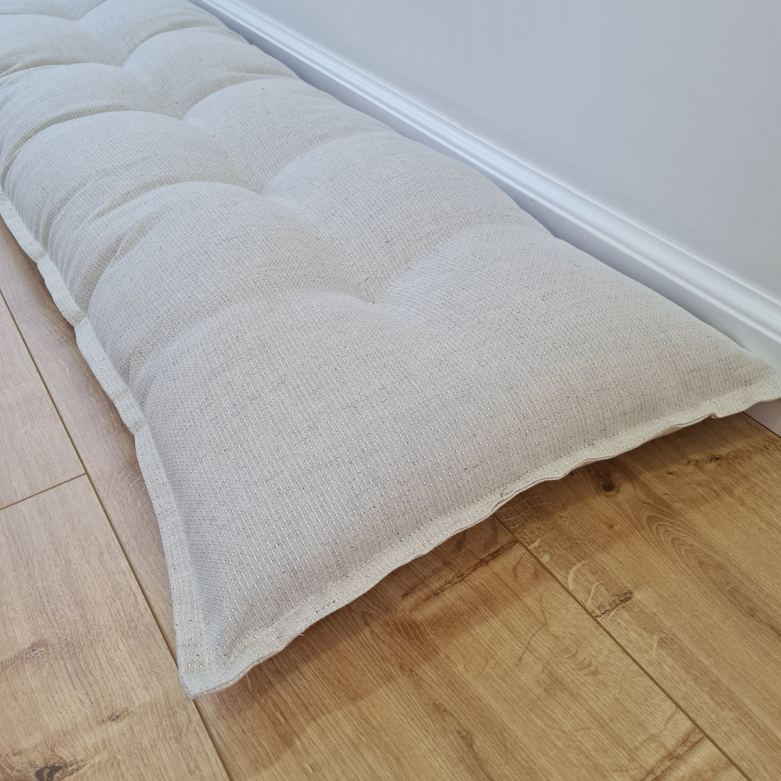 Natural Hemp Bench Cushion Custom Made filled organic Hemp Fiber in natural non dyed Hemp Fabric Window Bench Mudroom cushions