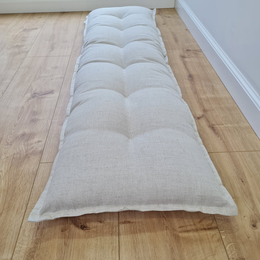 Natural Hemp Bench Cushion Custom Made filled organic Hemp Fiber in natural non dyed Hemp Fabric Window Bench Mudroom cushions