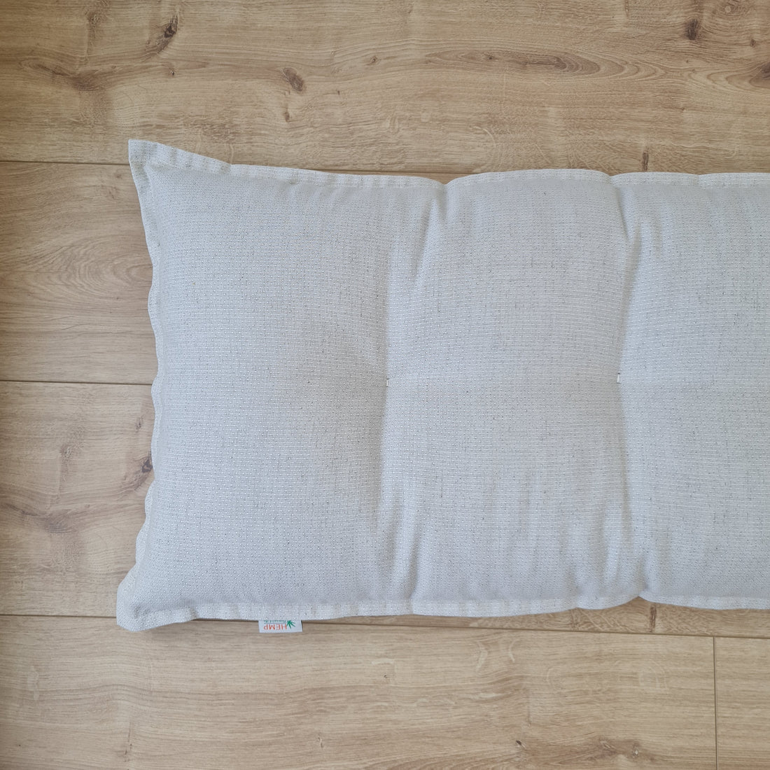 Natural Hemp Bench Cushion Custom Made filled organic Hemp Fiber in natural non dyed Hemp Fabric Window Bench Mudroom cushions