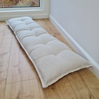 Natural Hemp Bench Cushion Custom Made filled organic Hemp Fiber in natural non dyed Hemp Fabric Window Bench Mudroom cushions