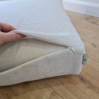 Hemp cushion with removable cover Hemp fiber filling in cotton fabric with linen cover Floor cushion custom made size