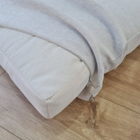 Hemp cushion with removable cover Hemp fiber filling in cotton fabric with linen cover Floor cushion custom made size