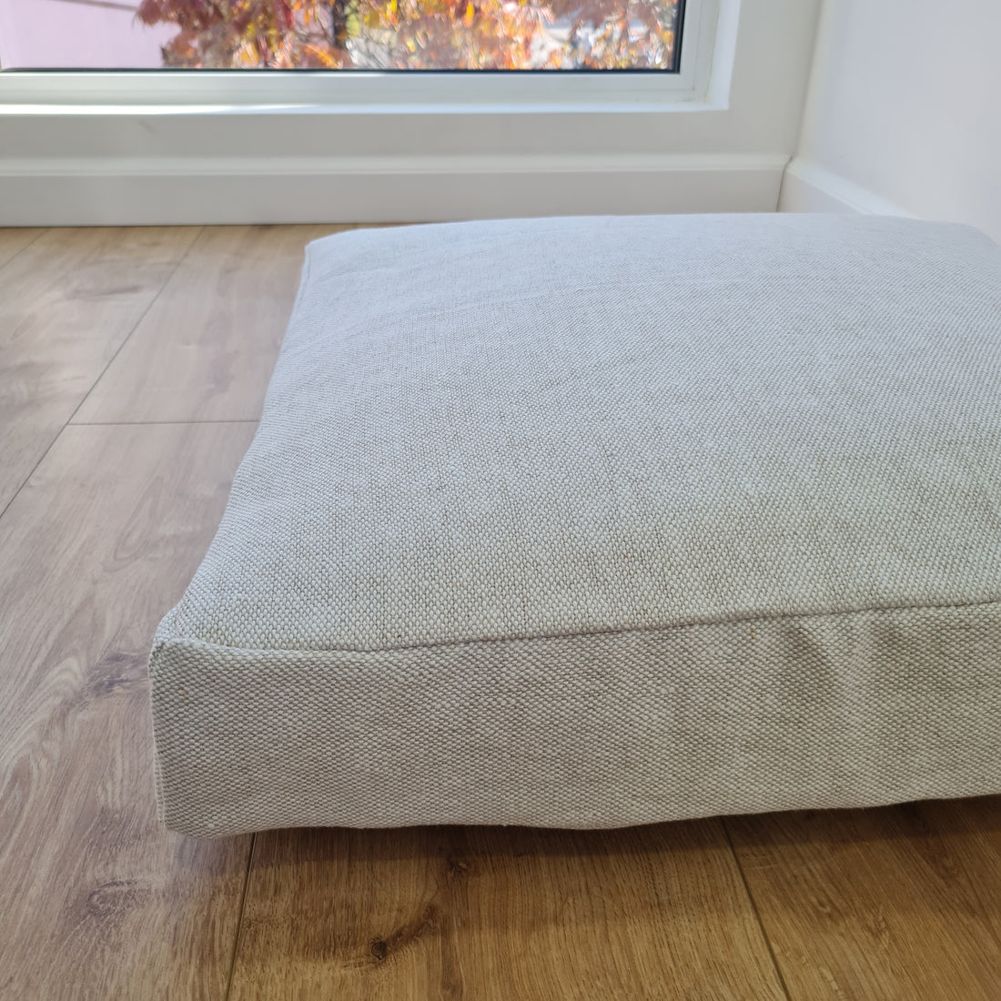 Hemp cushion with removable cover Hemp fiber filling in cotton fabric with linen cover Floor cushion custom made size